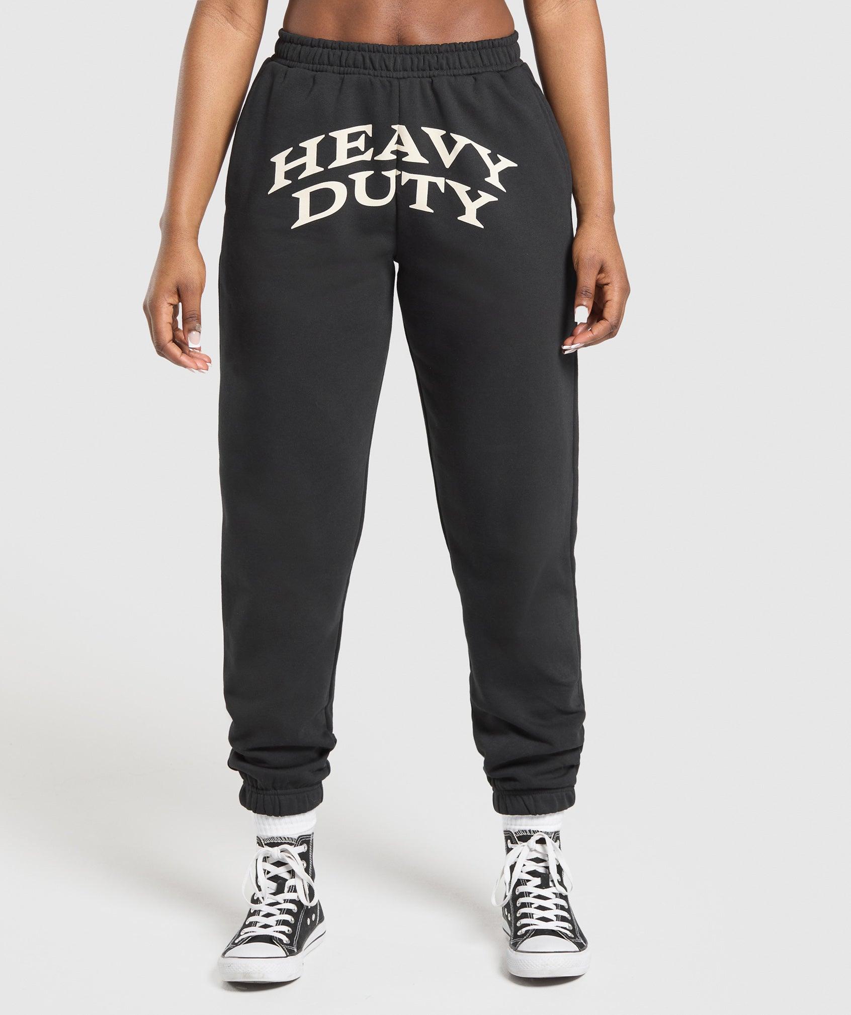 Gymshark Heavy Duty Graphic Loopback Jogger - Black Female Product Image