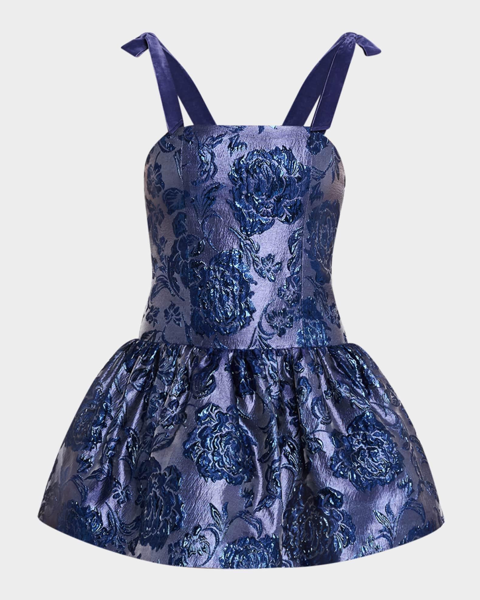 Maryann Tie-Shoulder Drop-Waist Mini Dress Product Image