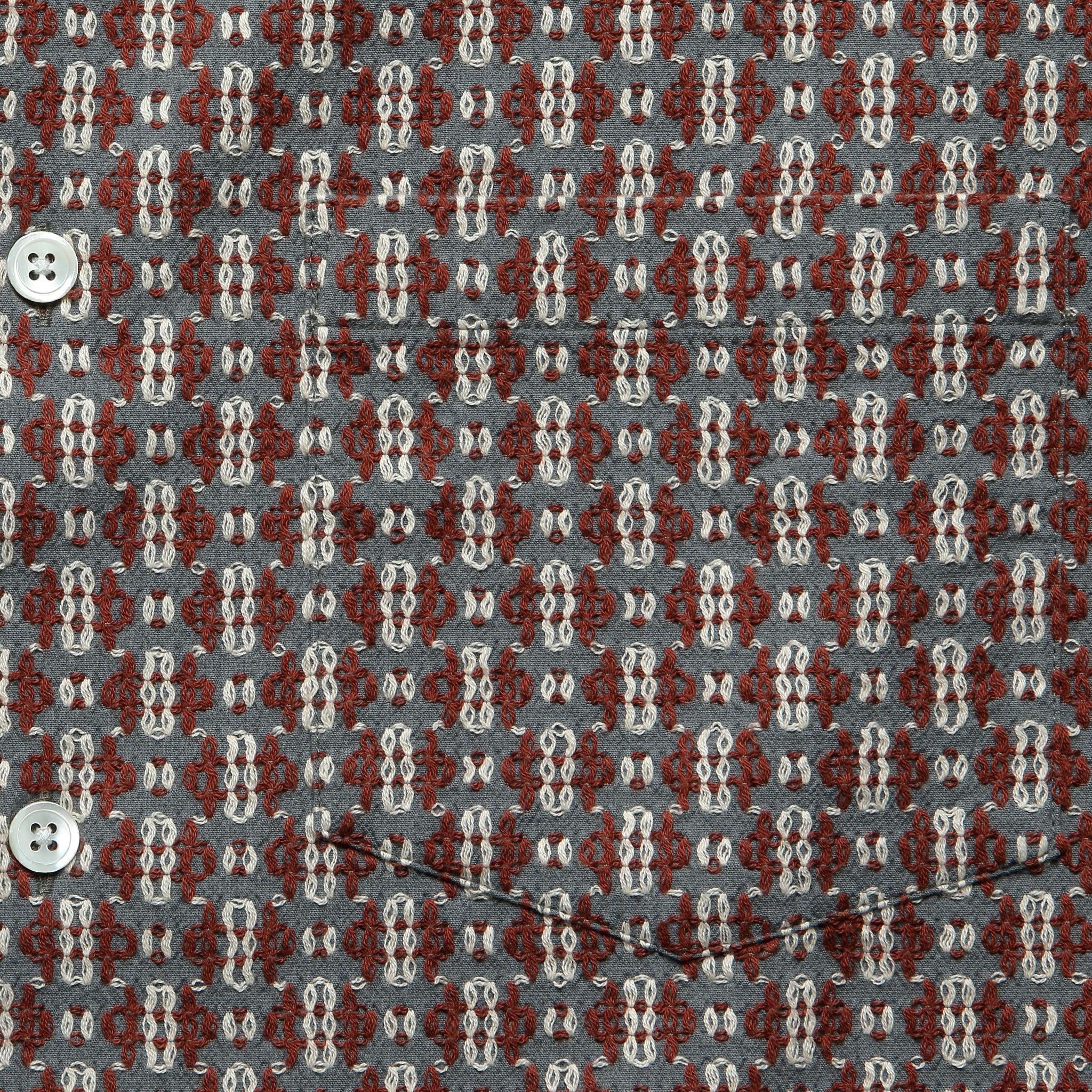 Tile Camp Shirt - Burgundy Product Image