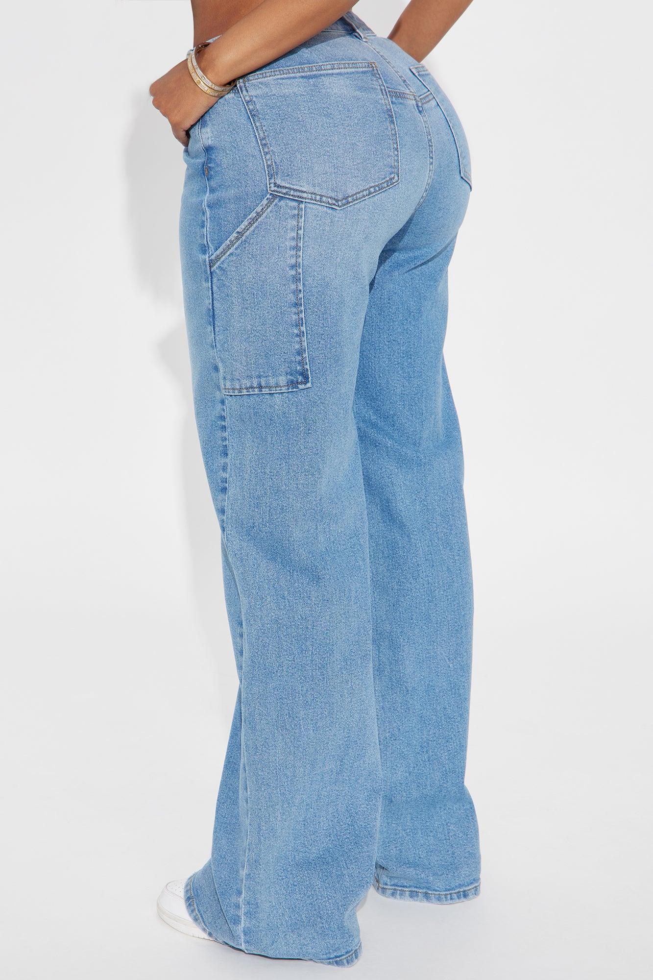 Palmer Carpenter Wide Leg Jeans - Light Wash Female Product Image