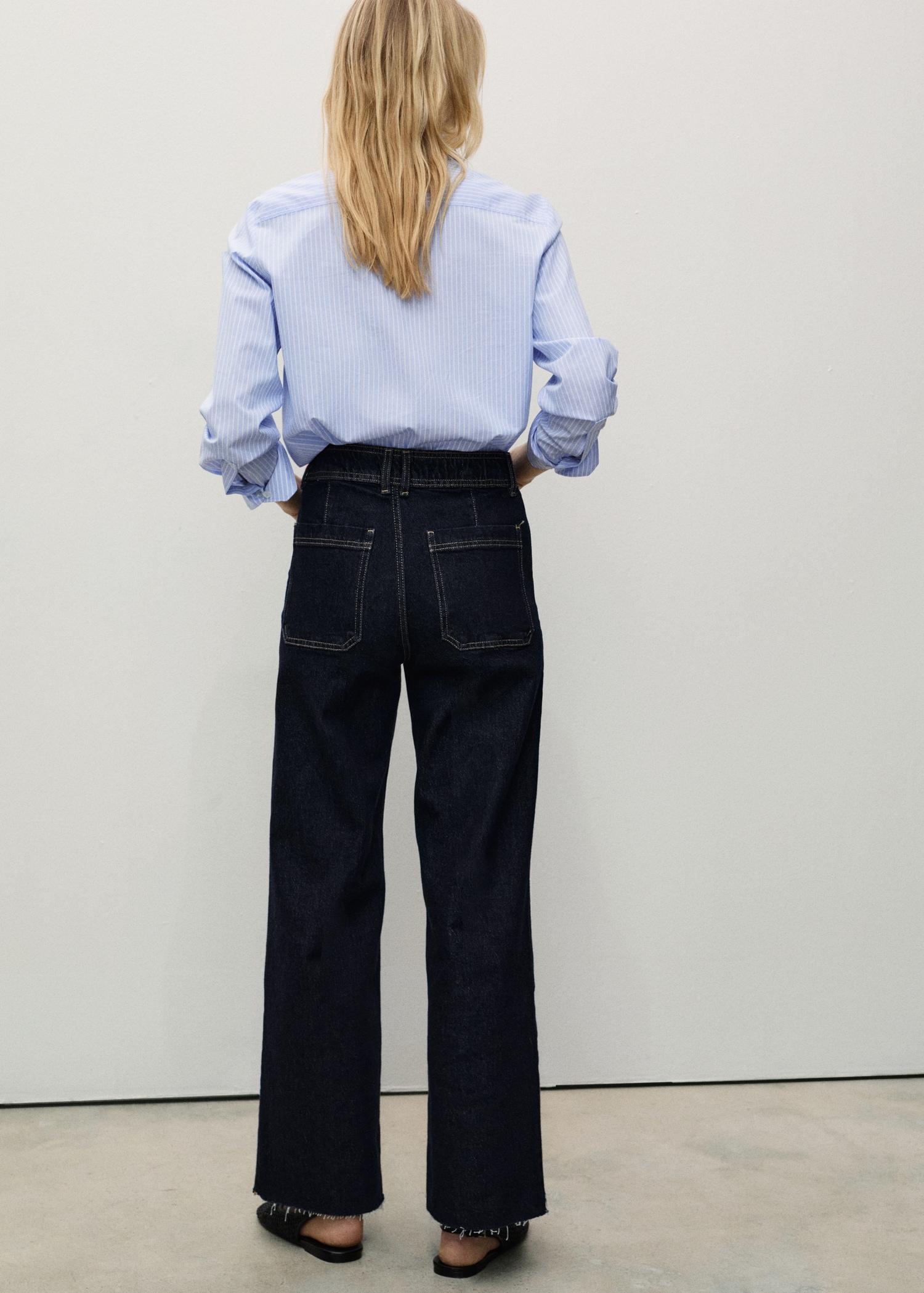 Catherin rinse-wash culotte jeans - Women | MANGO USA Product Image