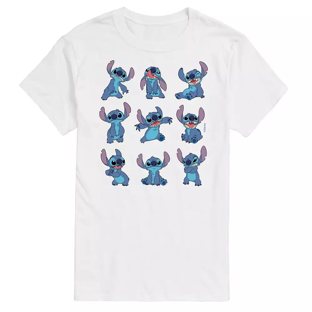 Disney's Lilo and Stitch Big & Tall Pose Grid Graphic Tee, Men's,  Product Image