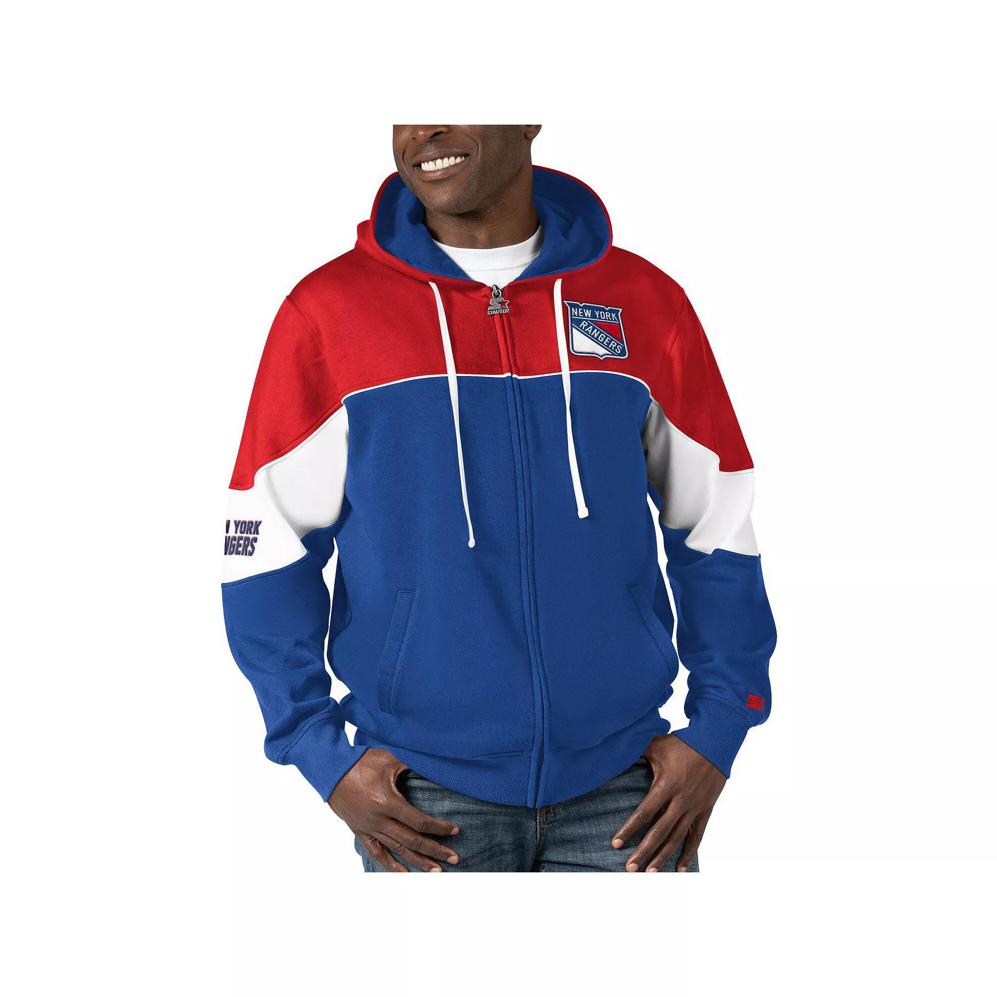 Men's Starter  Burgundy/Blue Colorado Avalanche Power Forward Full-Zip Hoodie, Size: Medium, Med Re Product Image
