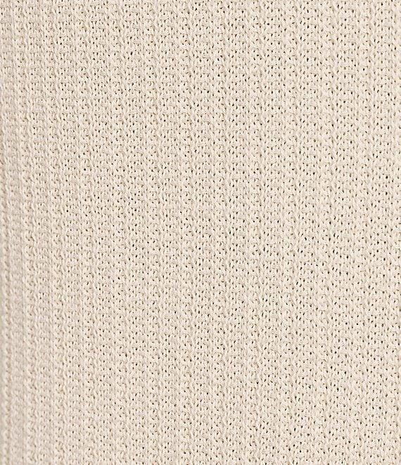 Rowm Short Sleeve Textured Solid Knit Sweater Shirt Product Image