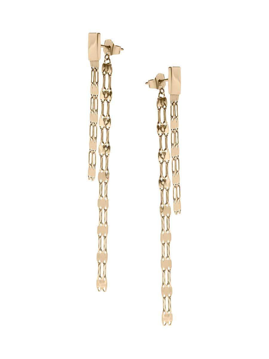 Womens ST BARTS 14K Yellow Gold Chain Drop Earrings Product Image