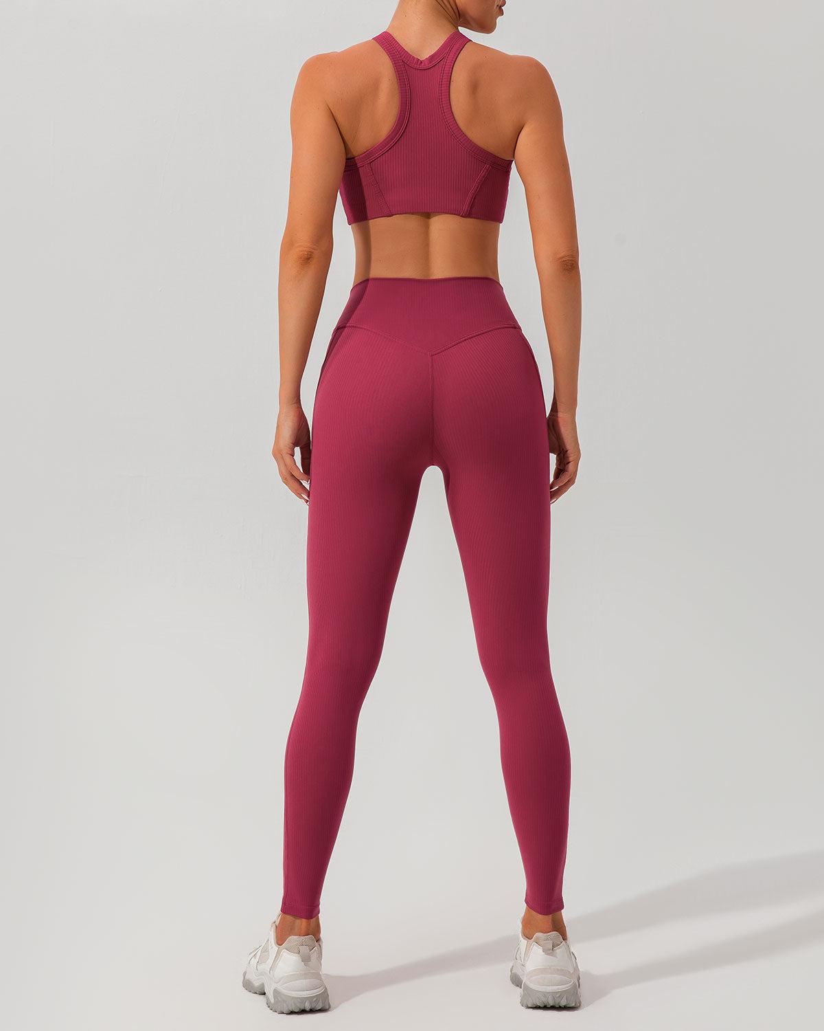 Red I-back Yoga Tank Top Product Image