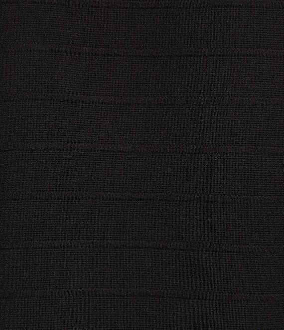 Allison Daley 3/4 Sleeve Keyhole Neck Spaced Ottoman Knit Top Product Image