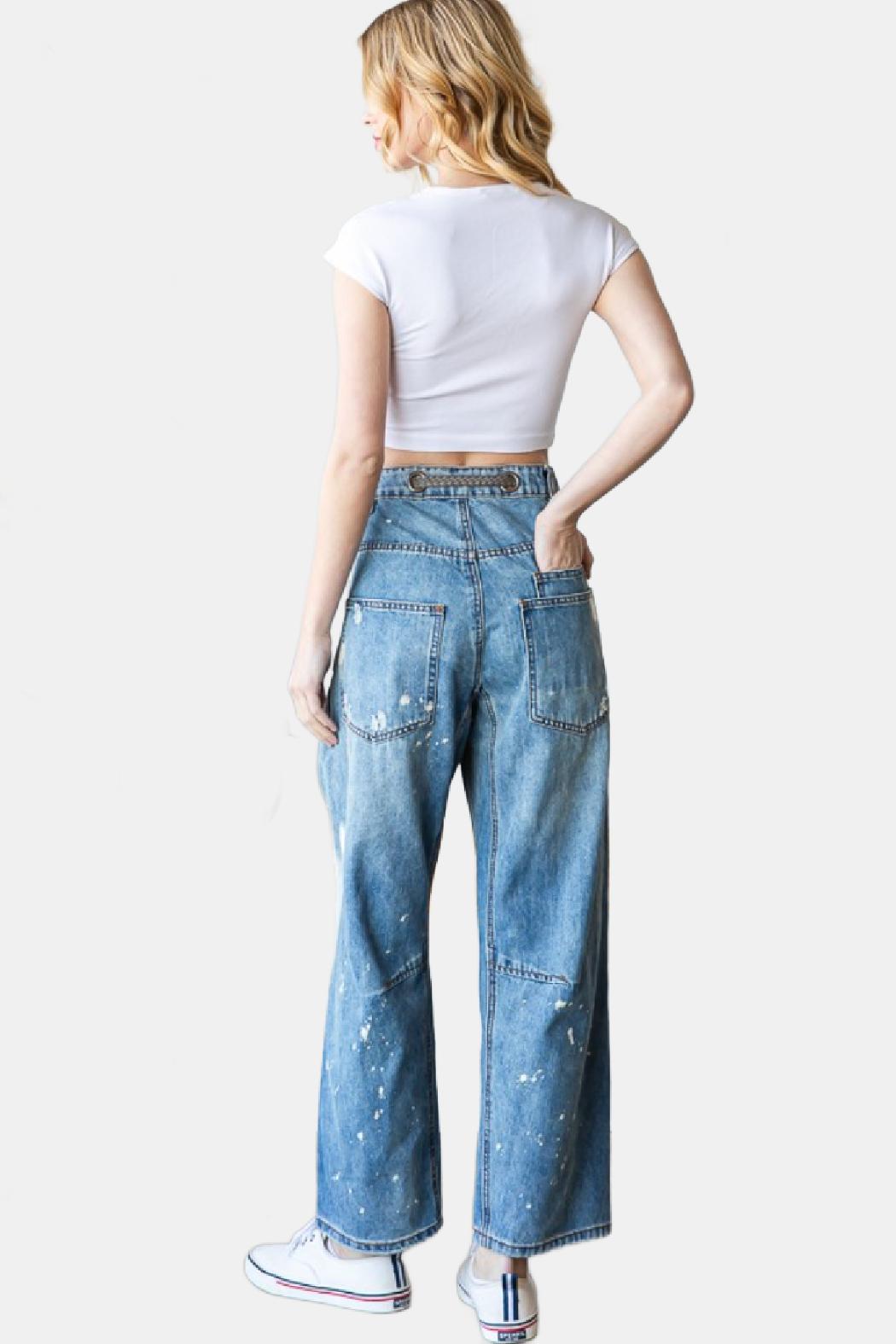 Washed Distressed Jeans Product Image