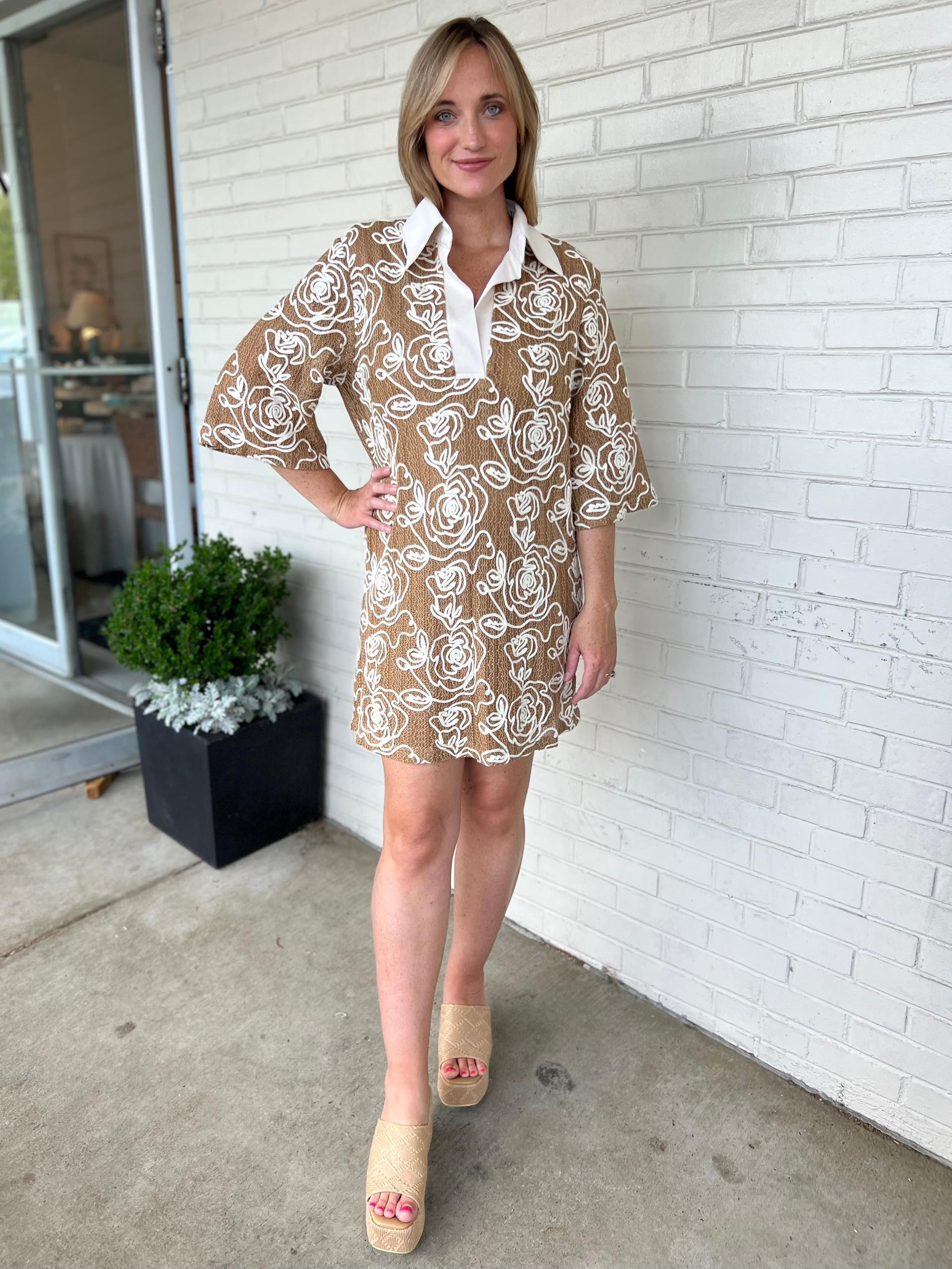 Brooklyn Embroidered Mini Dress Product Image