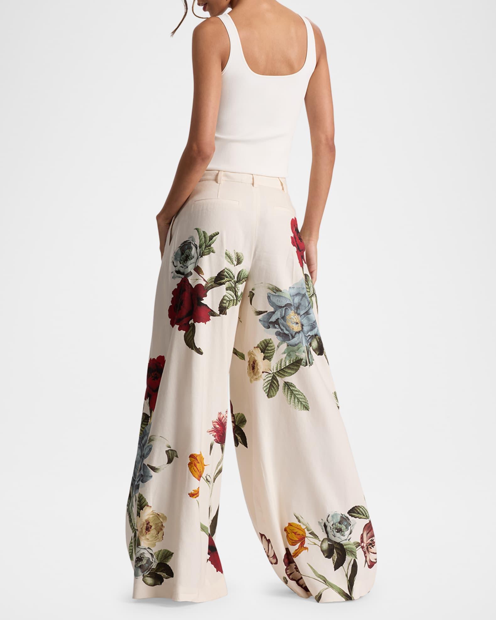 Blaire Provence Floral Pleated Pants Product Image