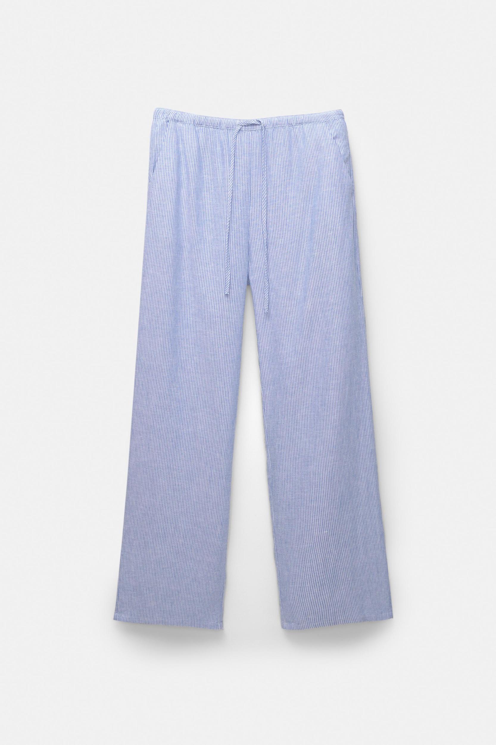 Striped pajama-style pants Product Image