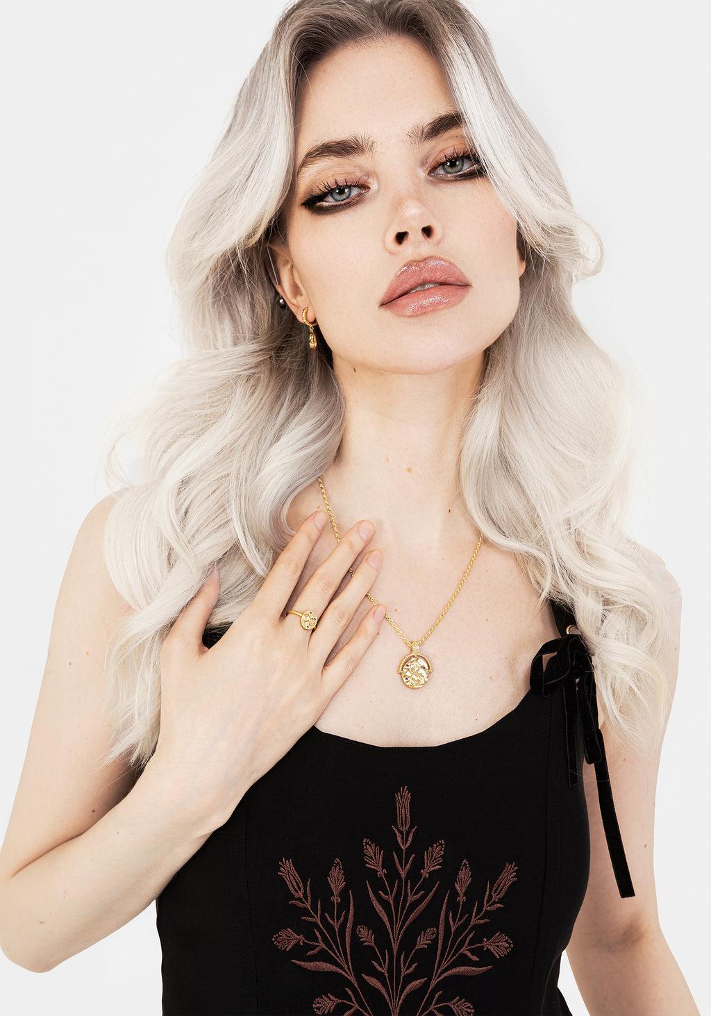 Hermia Foxglove Hoop Earrings Product Image