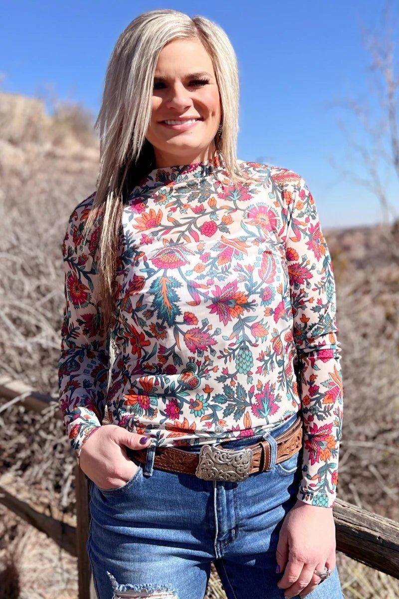 Buy Myself Flowers Mesh Top* Product Image