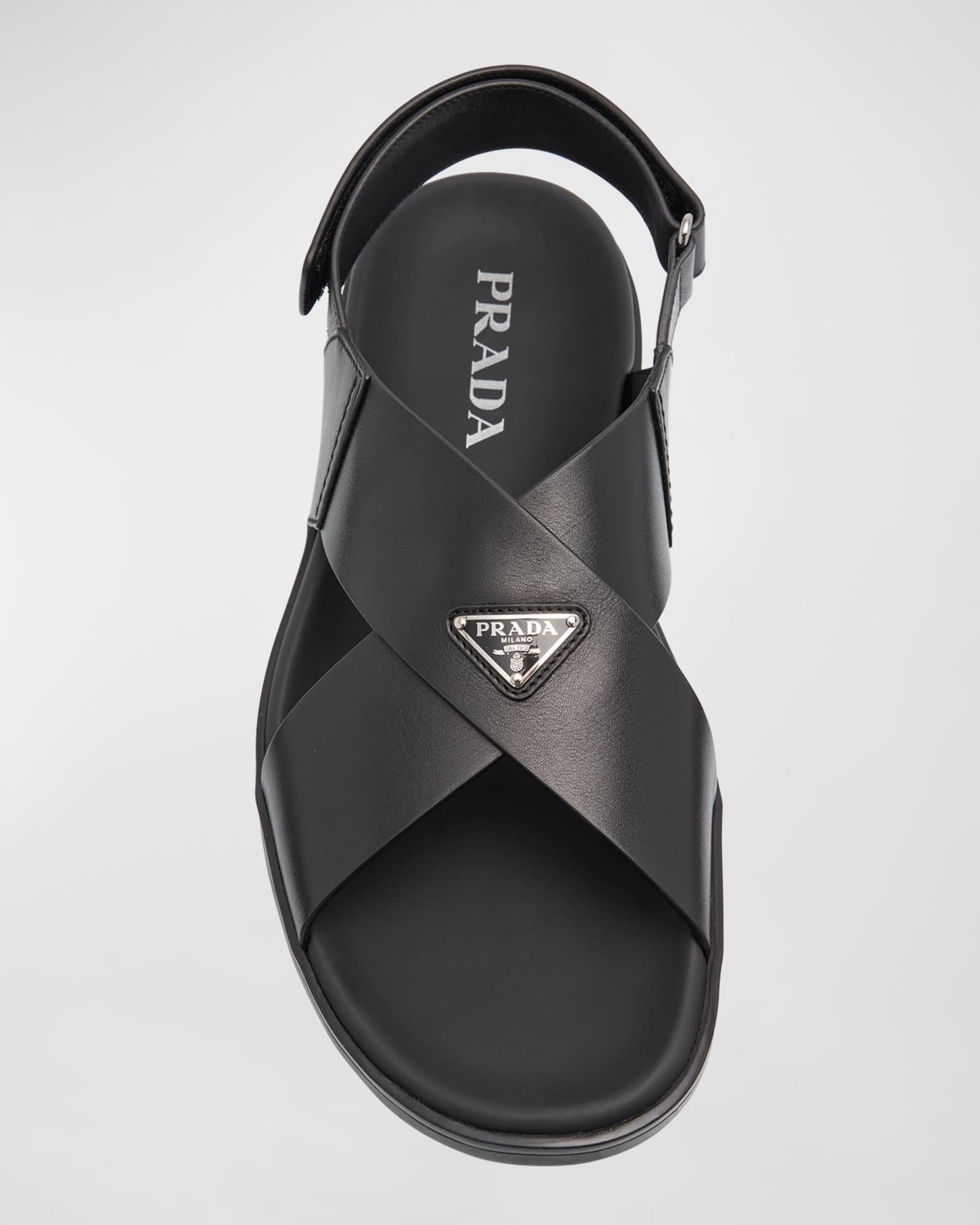 Men's Leather Crisscross Sport Sandals Product Image