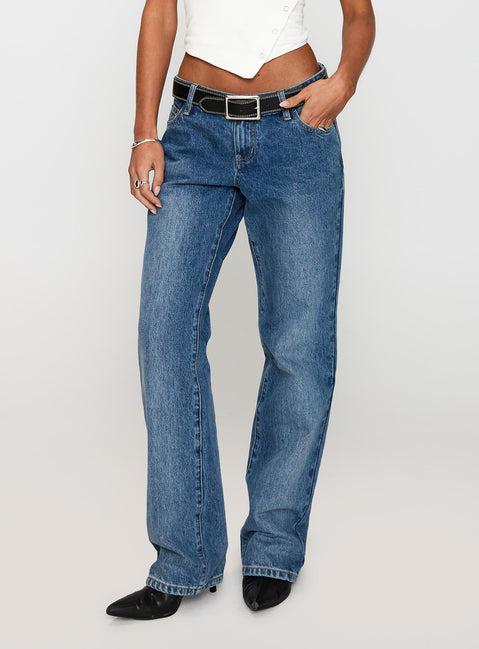 Better Half Low Rise Straight Leg Jeans Horizon Blue Product Image