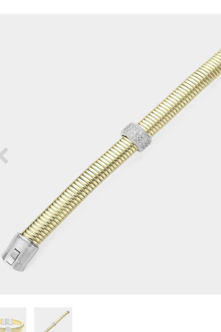 Two Tone Coil Bangle Bracelet Product Image