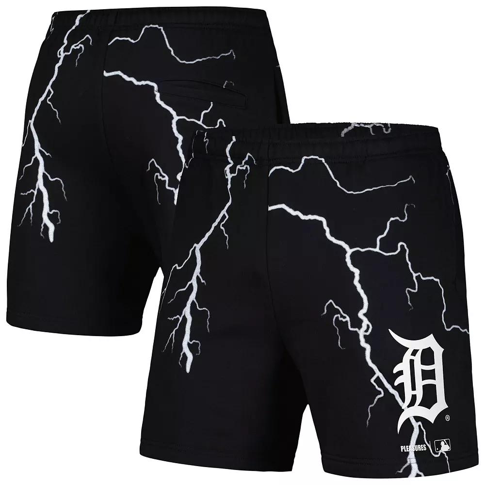 Men's PLEASURES Black Milwaukee Brewers Lightning Shorts,  Product Image