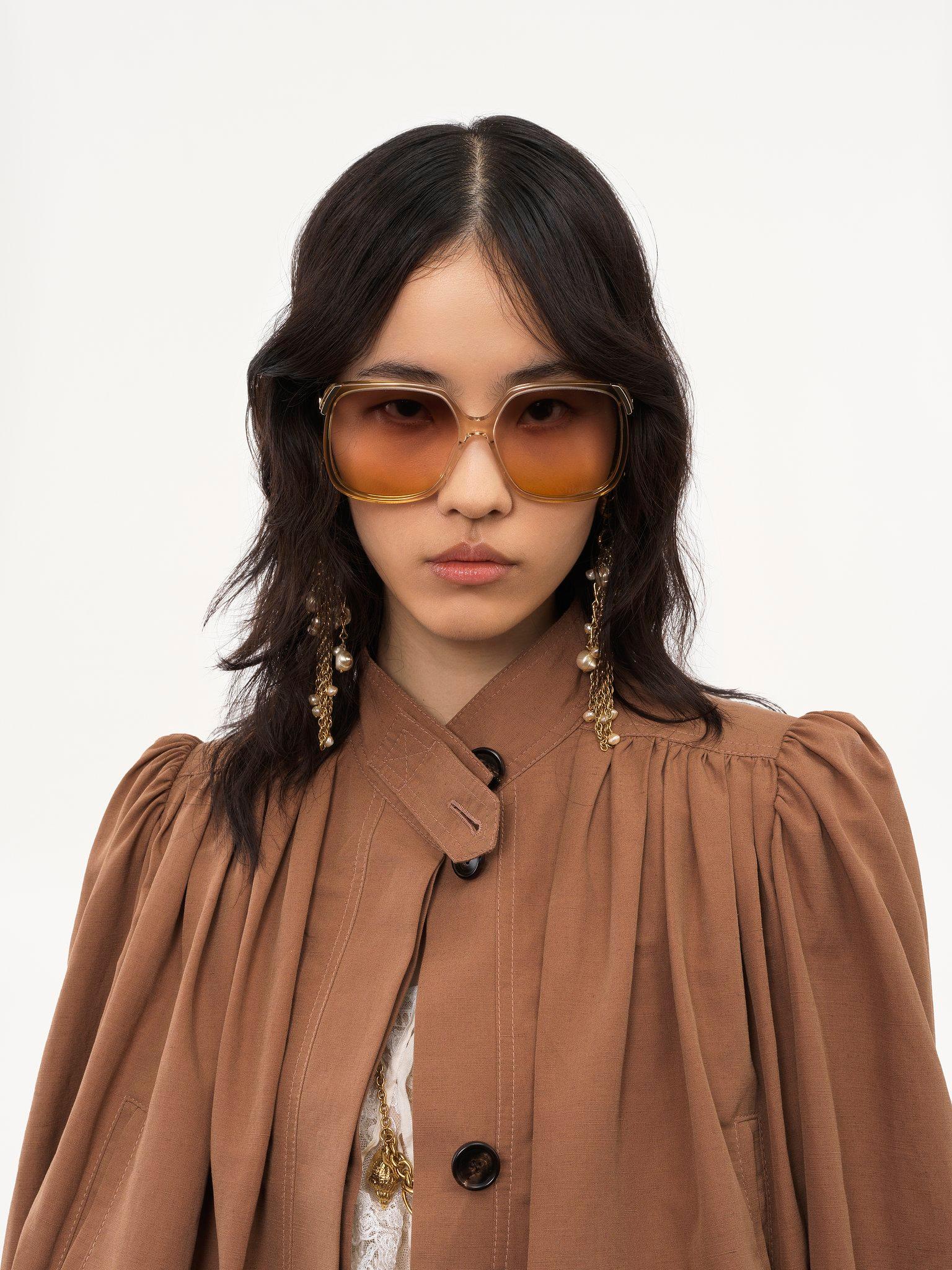 Gathered boule jacket in linen & cotton Product Image