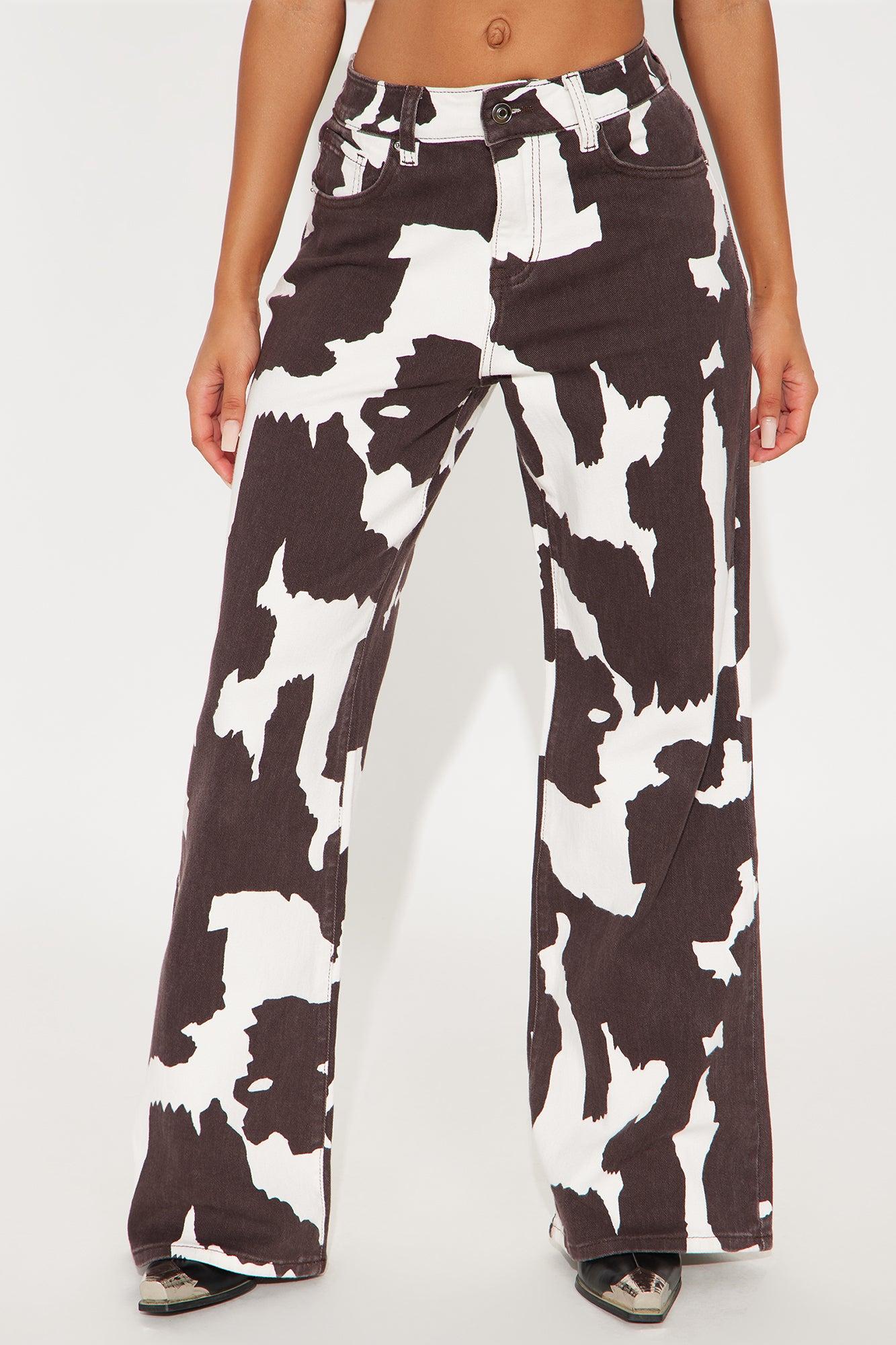 Montana Wide Leg Jeans - Brown/combo Female Product Image