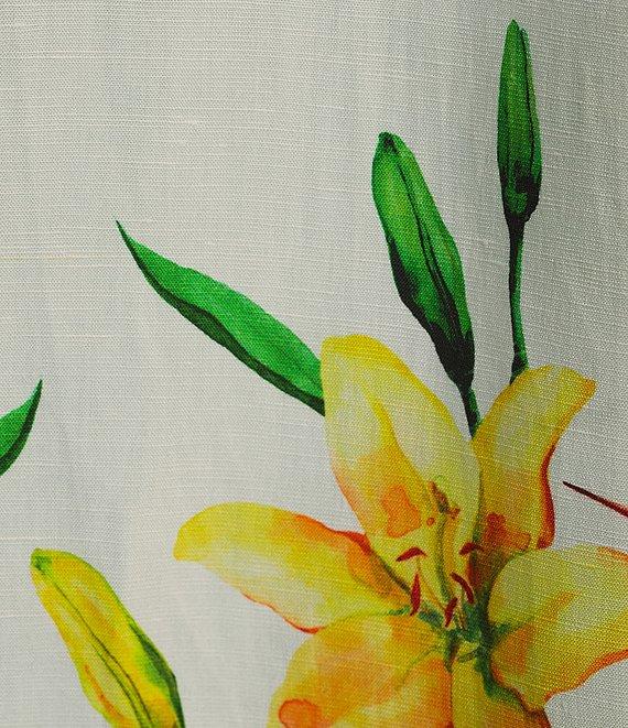 John Mark Floral Point Collar Short Sleeve Button Front Shirt Dress Product Image