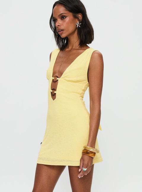 Steward Mini Dress Lemon Product Image