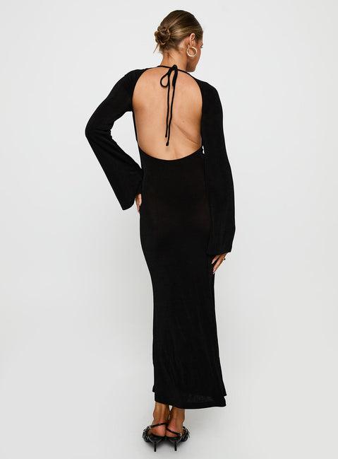 Amersham Long Sleeve Maxi Dress Black Product Image