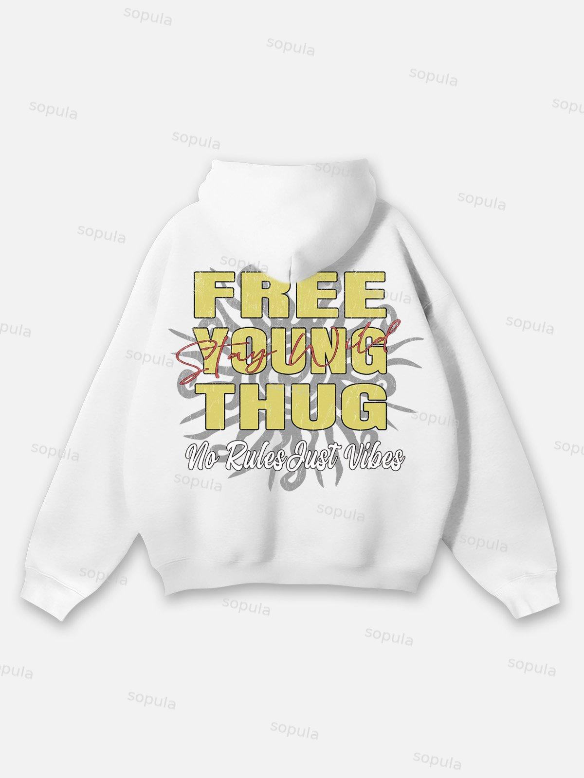 Sopula Fearless Street Retro Graphic Hoodie Product Image