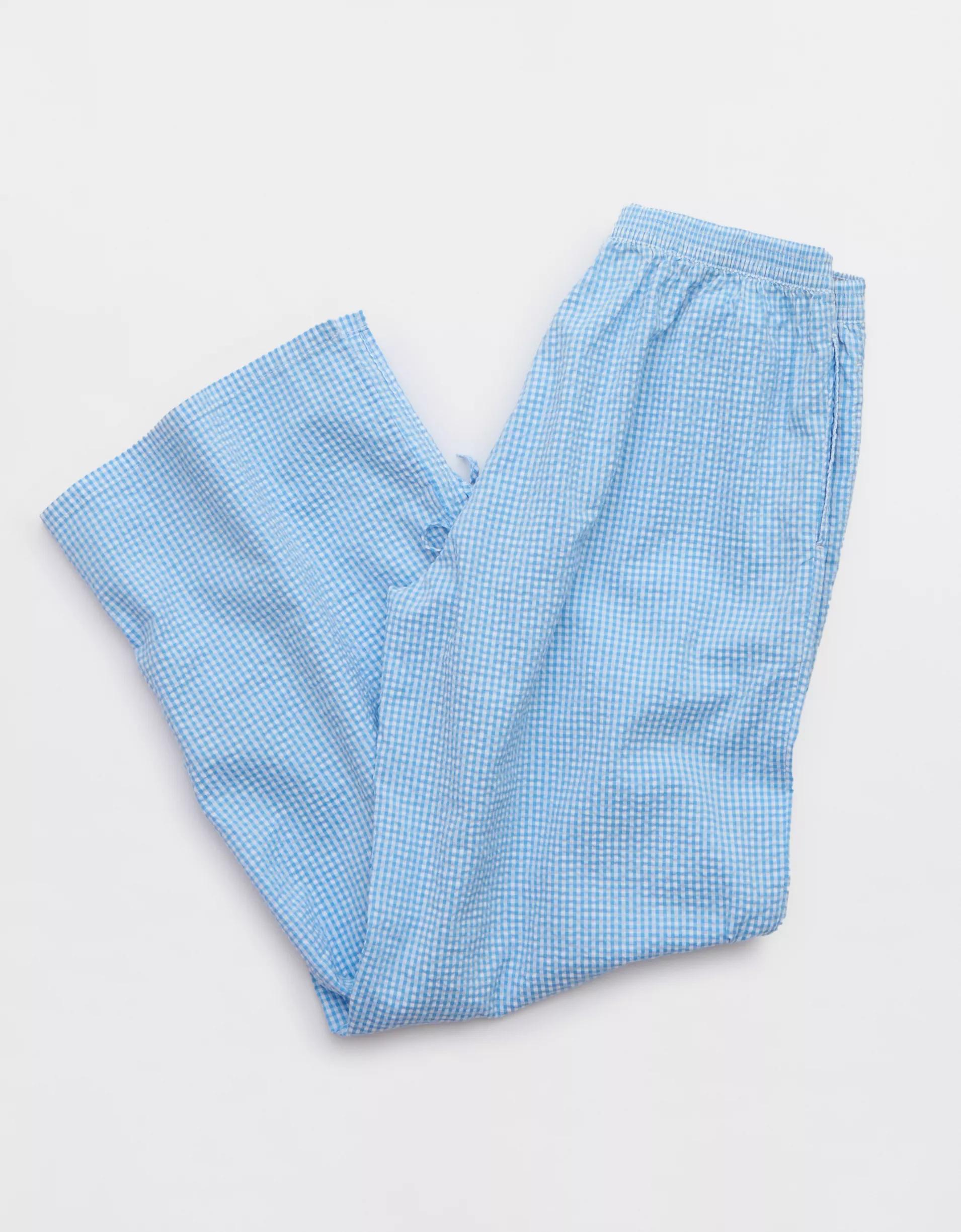 Aerie Off-Duty Seersucker Side Tie Trouser PJ Product Image