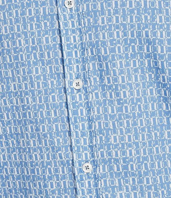 Cremieux Premium Denim Watercolor Geometric Stretch Long Sleeve Woven Shirt Product Image