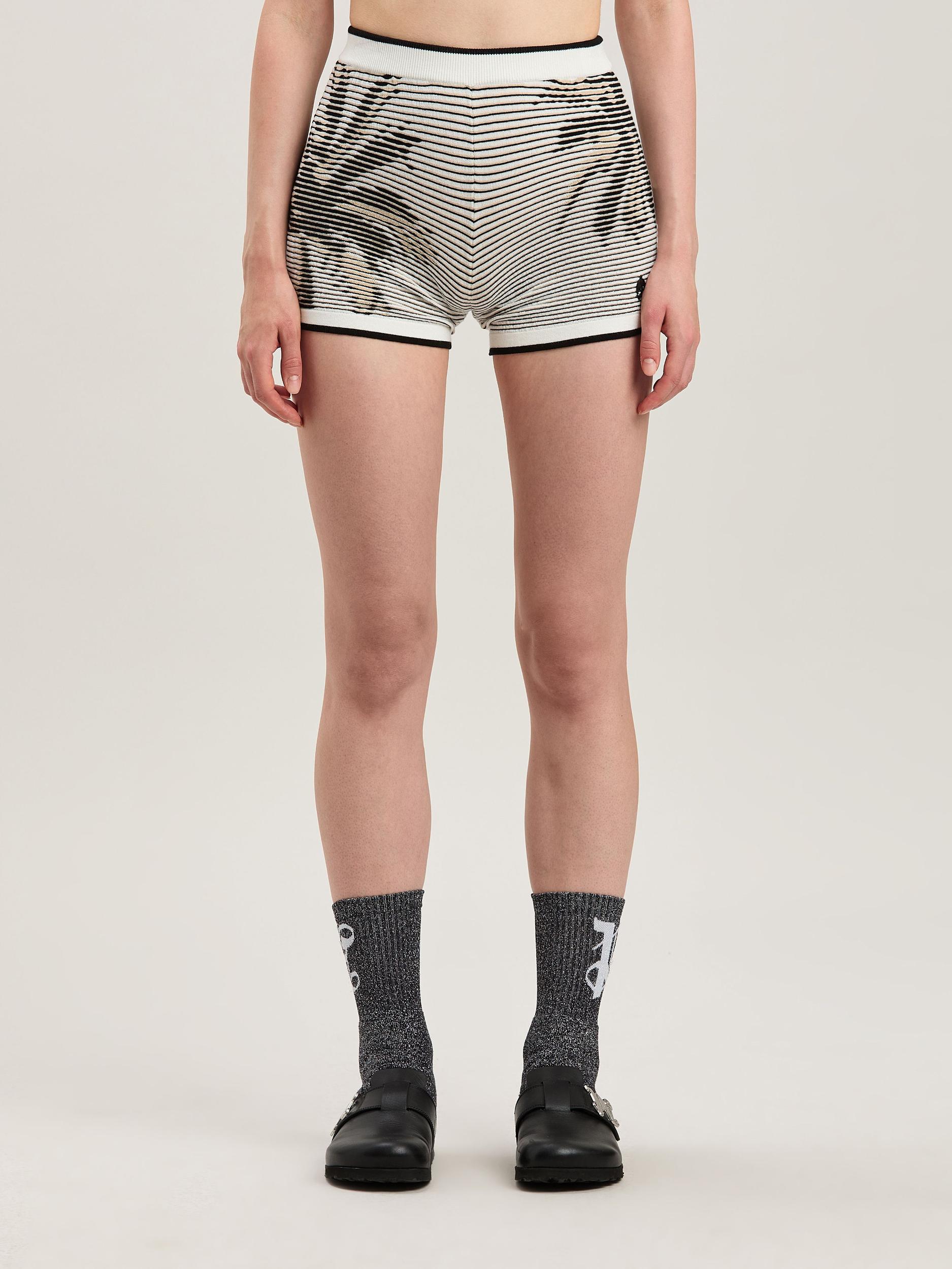 PALMS JACQUARD KNIT SHORTS OFF WHITE - B Product Image
