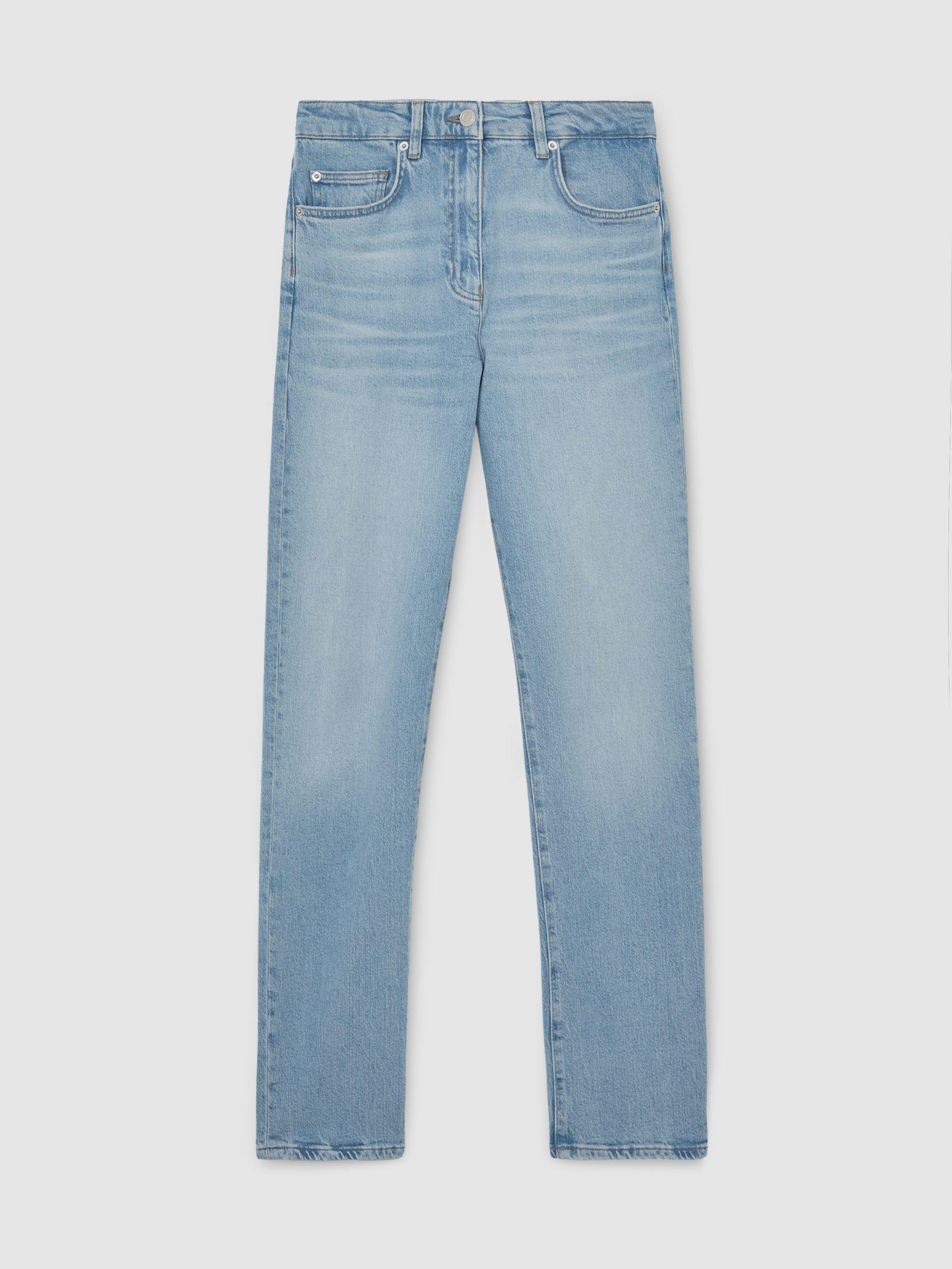 Slim Straight-Leg Jeans in Light Blue Product Image