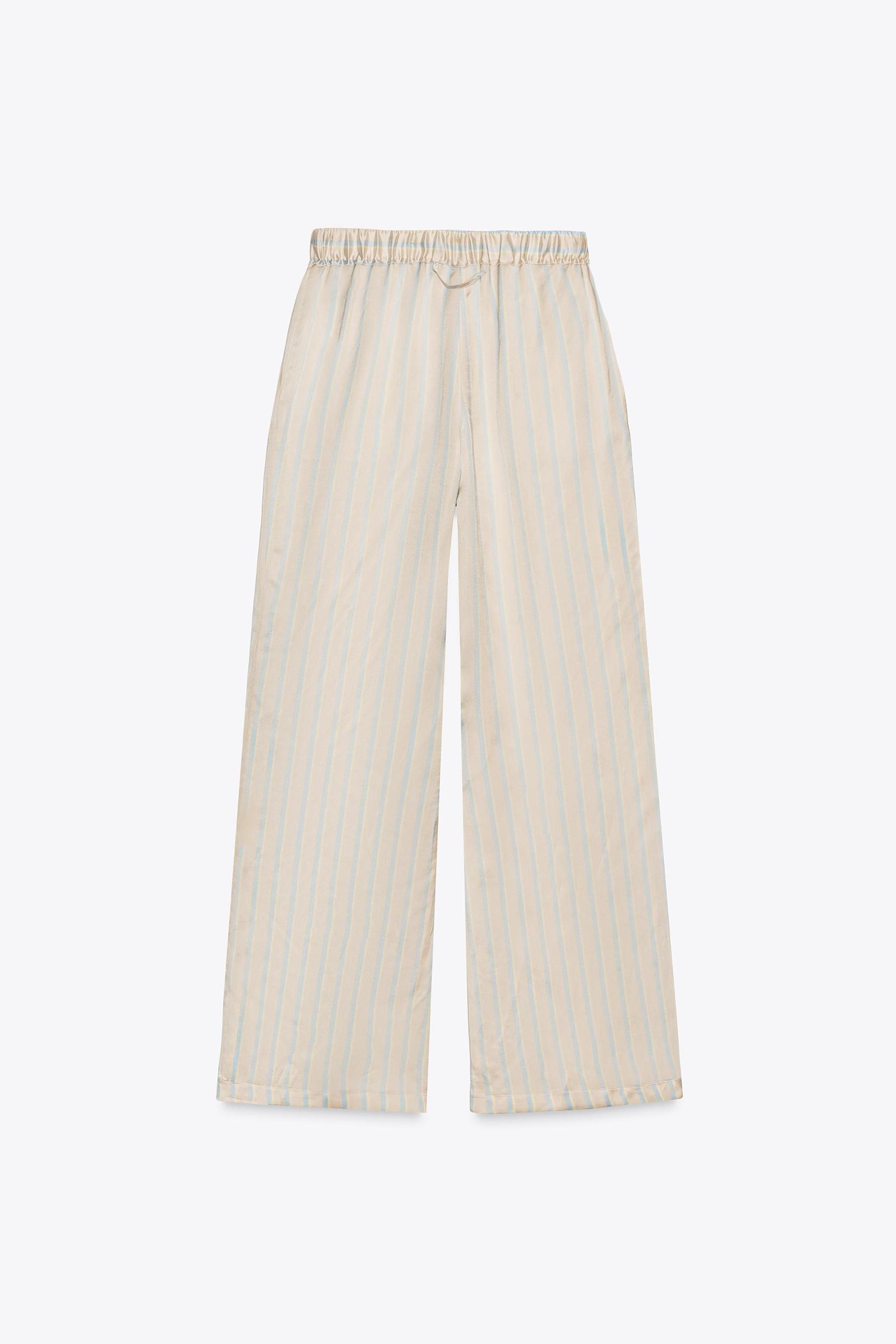STRIPED PAJAMA PANTS ZW COLLECTION Product Image