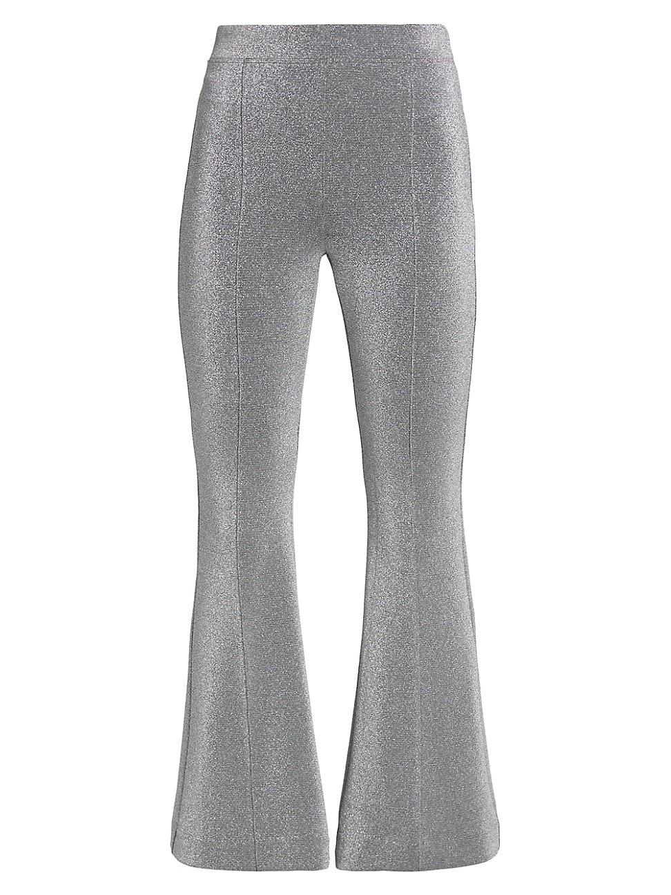 Womens Lurex Crop Flared Pants Product Image