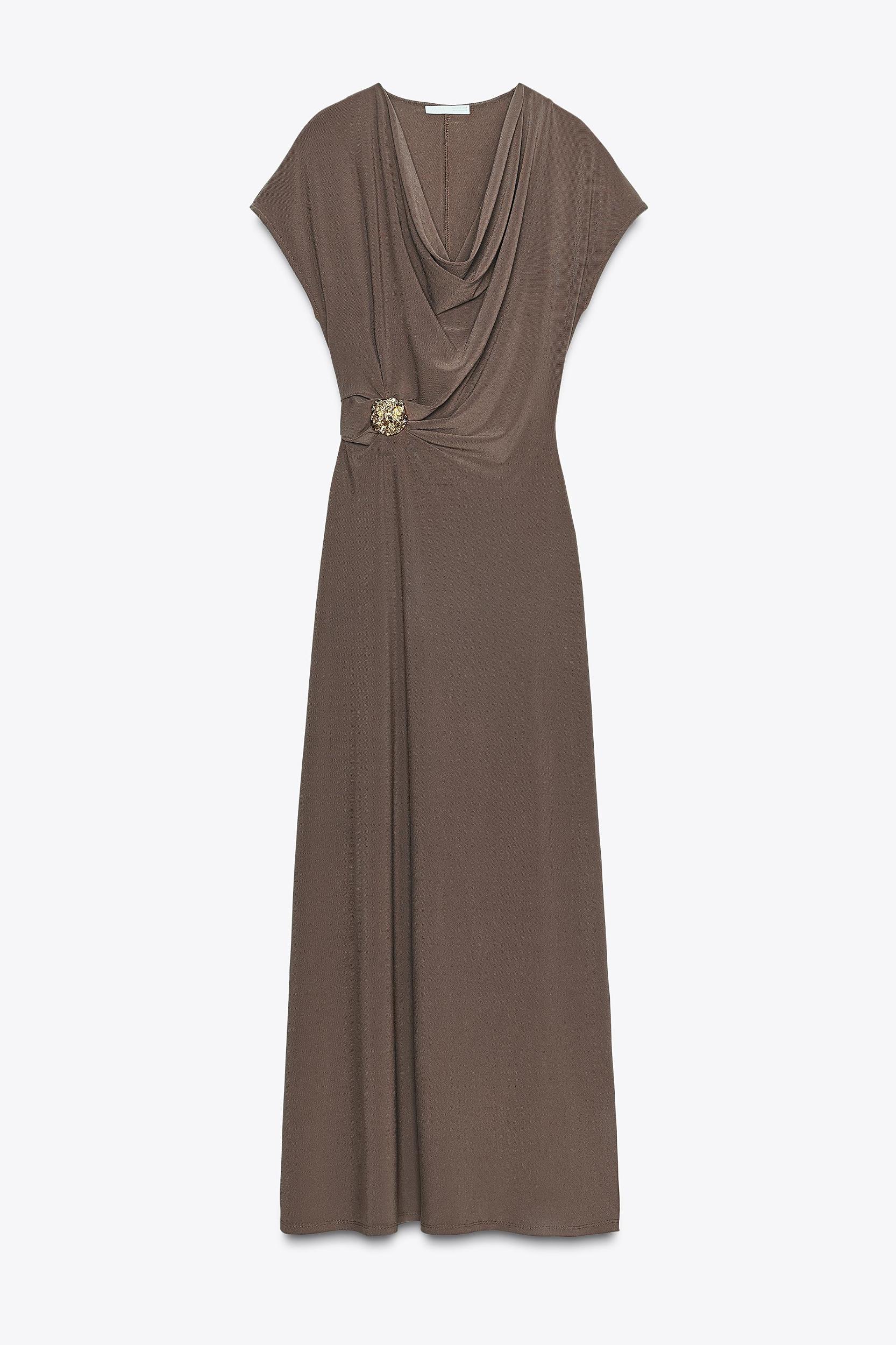 DRAPED DRESS WITH HARDWARE Product Image