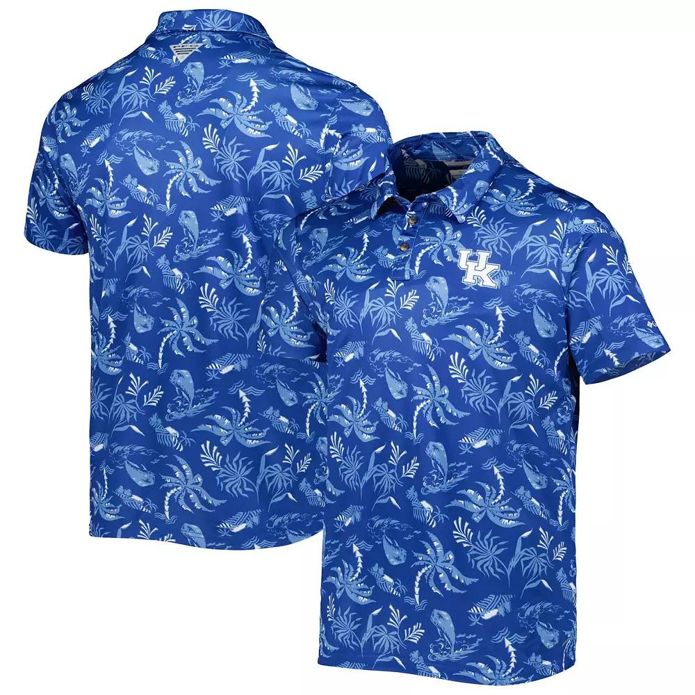 Men's Columbia Royal Kentucky Wildcats Super Terminal Tackle Omni-Shade Polo, Size: Medium, Blue Product Image