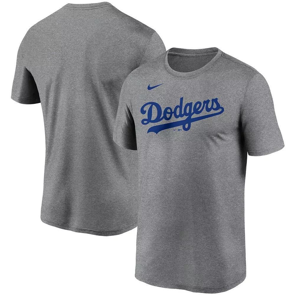 Men's Nike Gray Los Angeles Dodgers Wordmark Legend T-Shirt, Size: XL, Grey Product Image