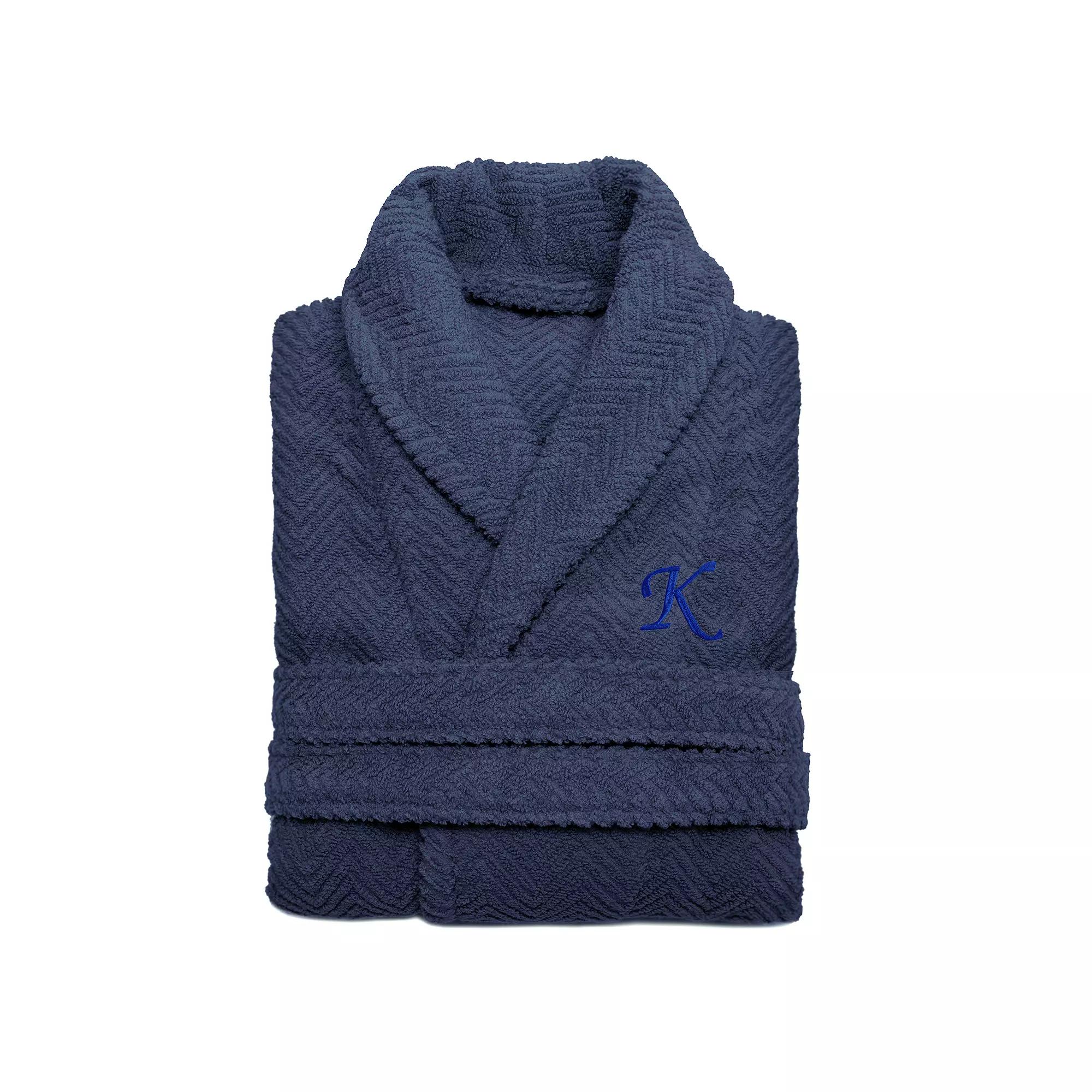 Linum Home Textiles Turkish Cotton Personalized Herringbone Weave Bathrobe, Adult Unisex,  Product Image
