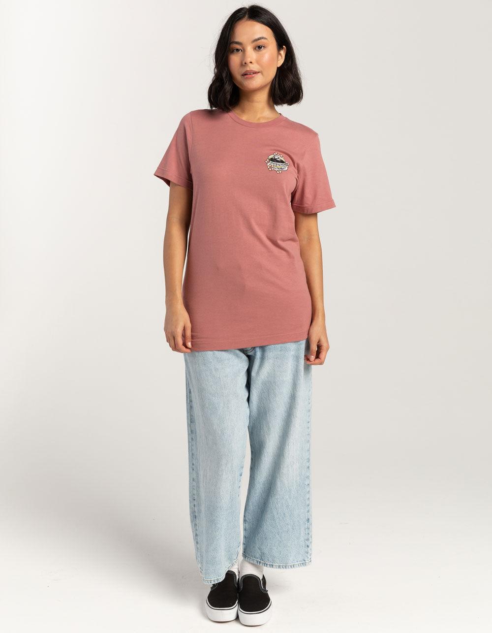 LAST CALL CO. Not Your Cup Of Tea Womens Boyfriend Tee - MAUVE Product Image