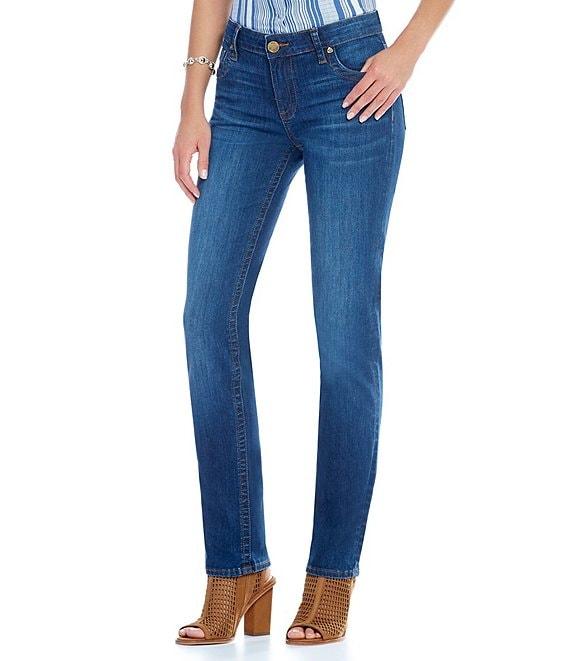 KUT from the Kloth Petite Size Stevie Slight Knicking Straight Leg Jeans Product Image