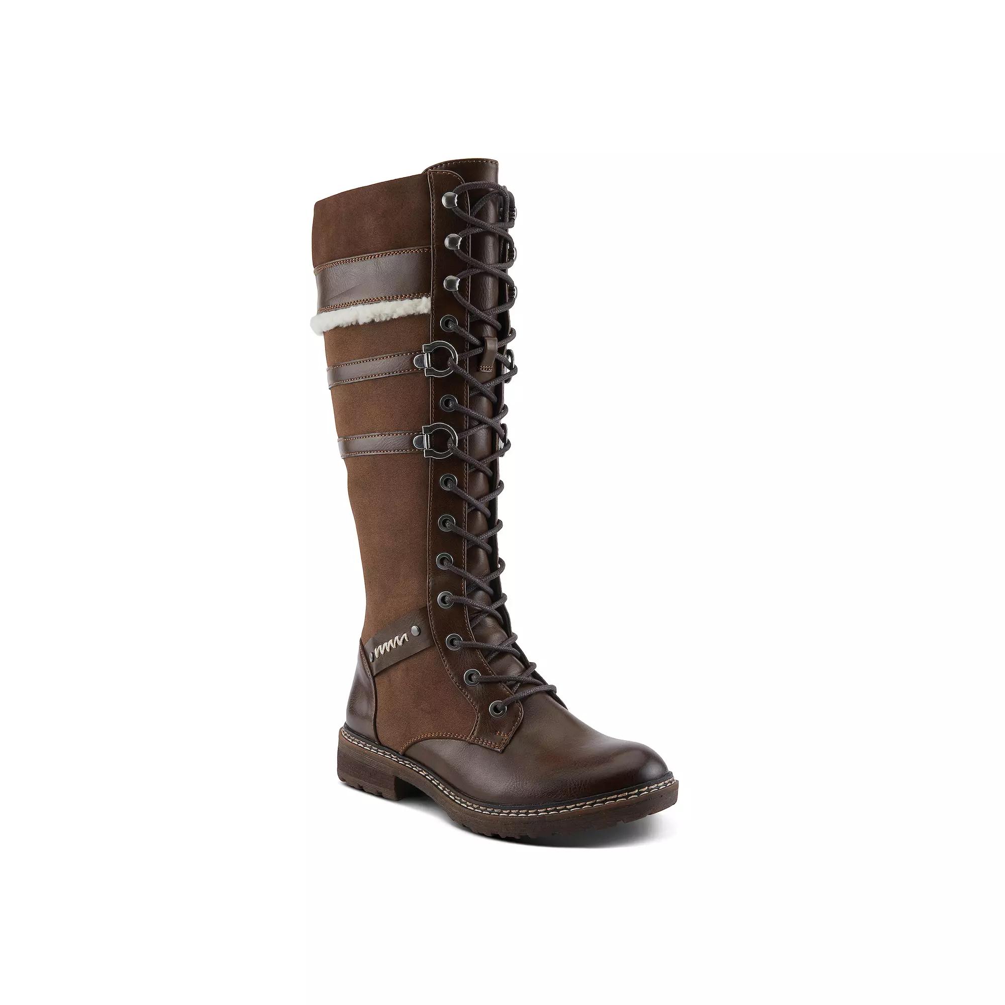 Patrizia Algeron Women's Calf Height Lace-Up Boots, Size: 37, Brown Product Image