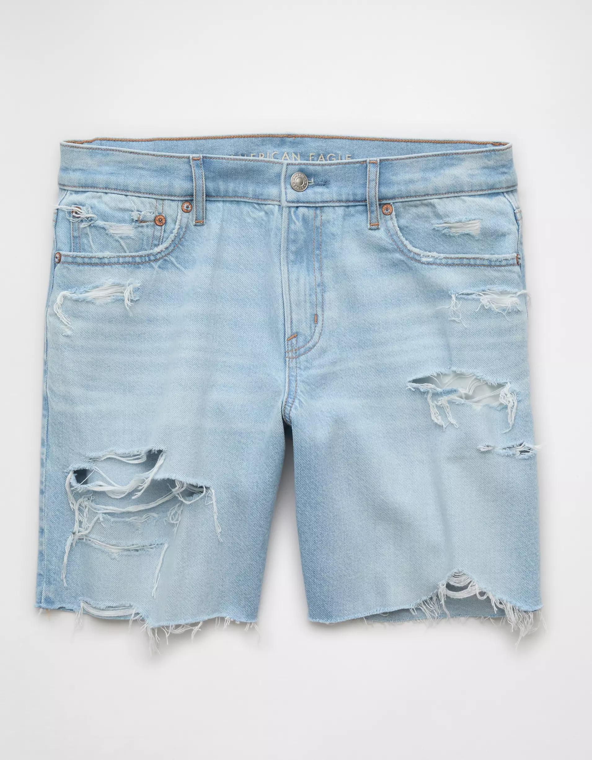 AE 8" Strigid Ripped Perfect Denim Bermuda Short Product Image