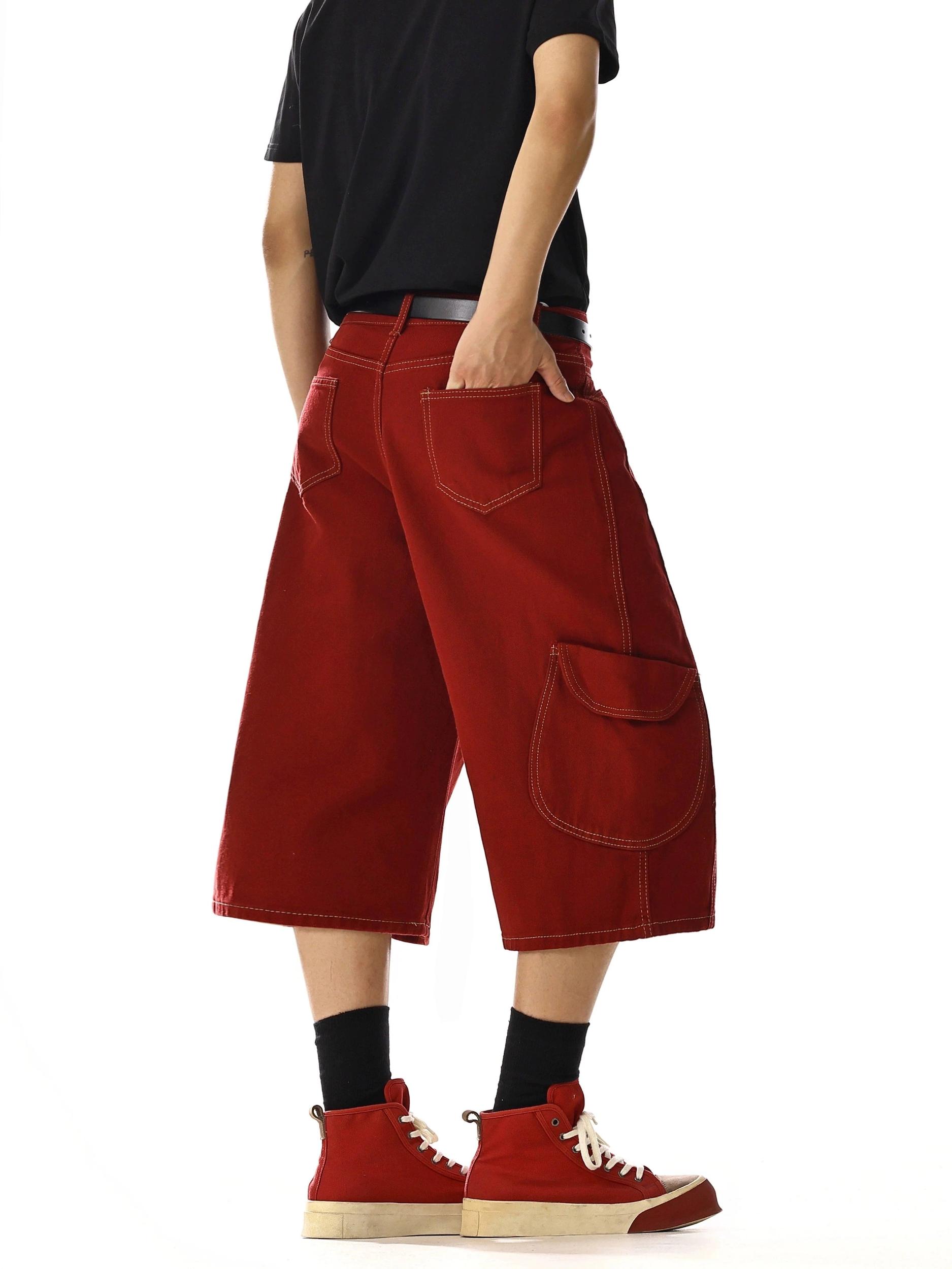 RT No. 18226 RECONSTRUCTED DENIM CARGO SHORTS Product Image