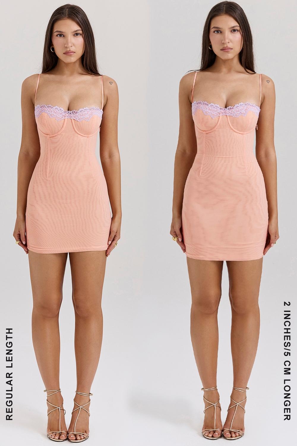 Harper  sorbet lace trimmed mini dress Product Image