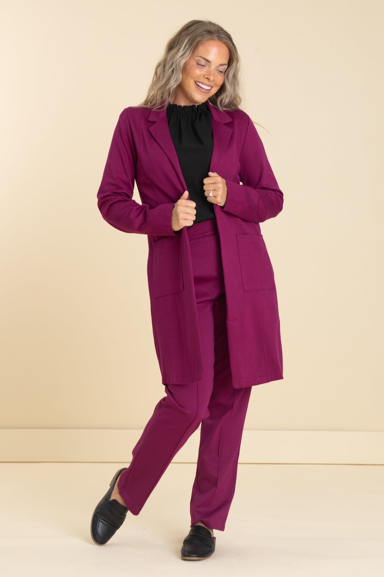 Lapel Front Pocket Cardigan Jacket Product Image