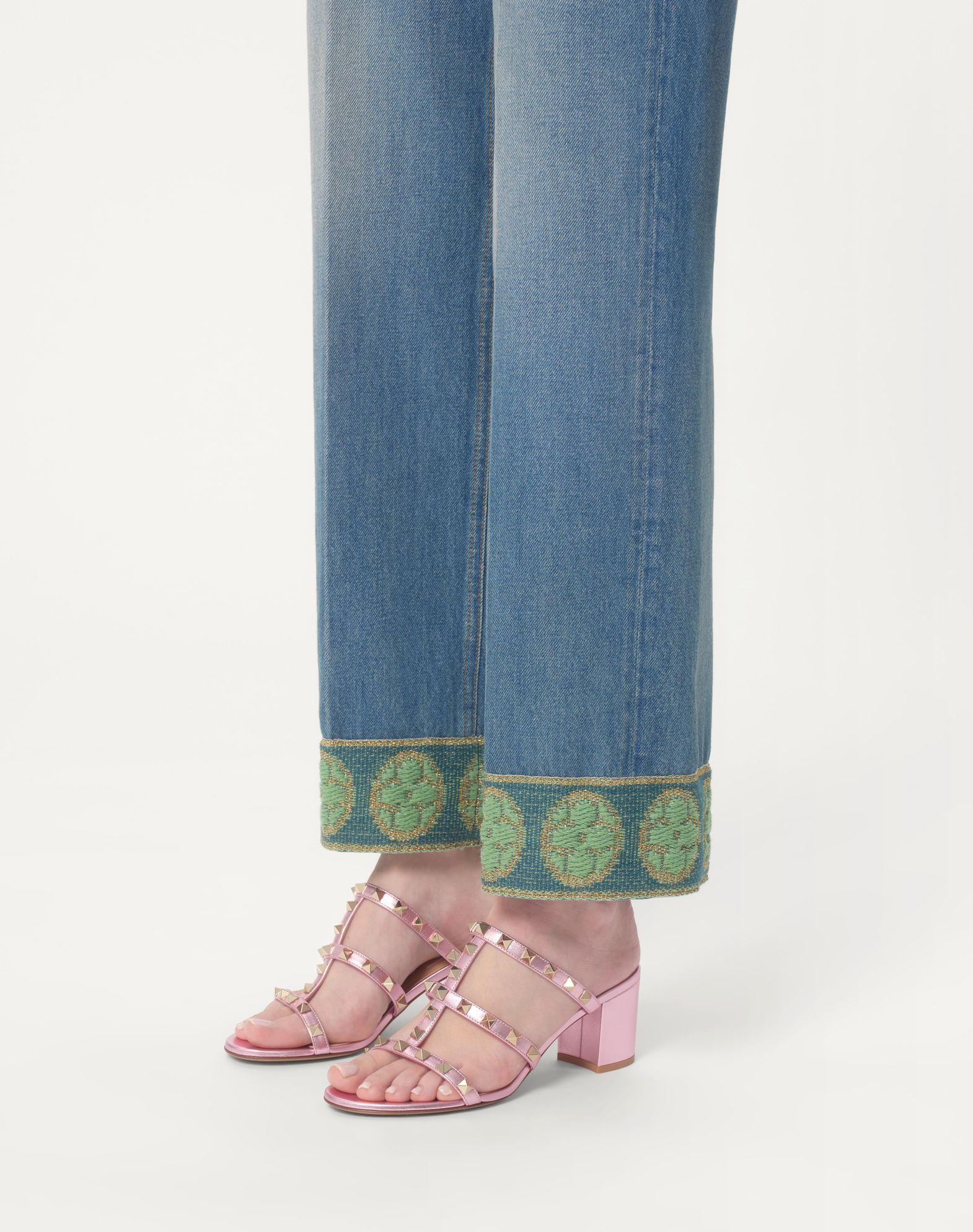 Rockstud Slide Sandal In Laminated Nappa 60Mm Product Image