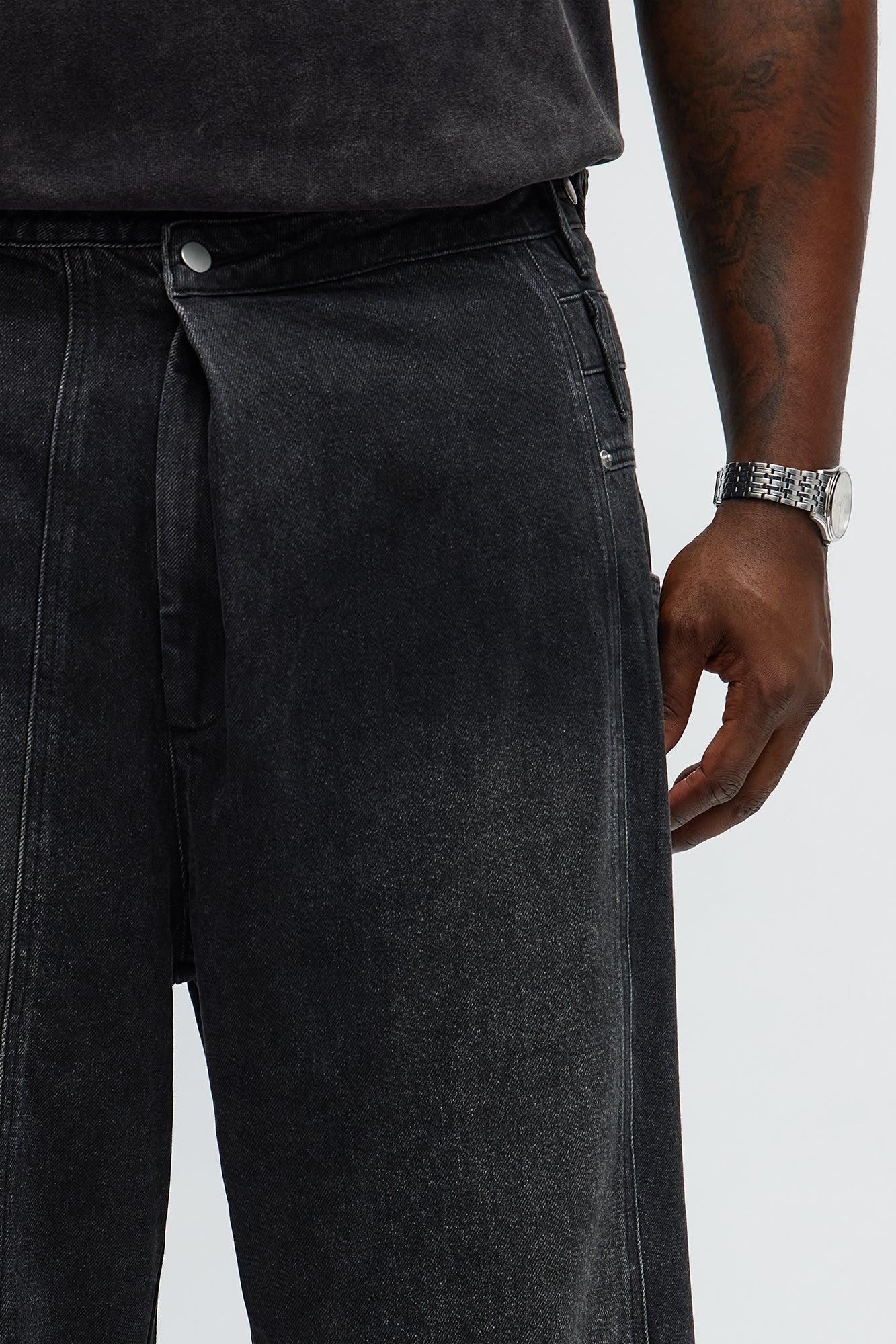 Baggy Crossover Come Again Jeans - Black Wash Male Product Image