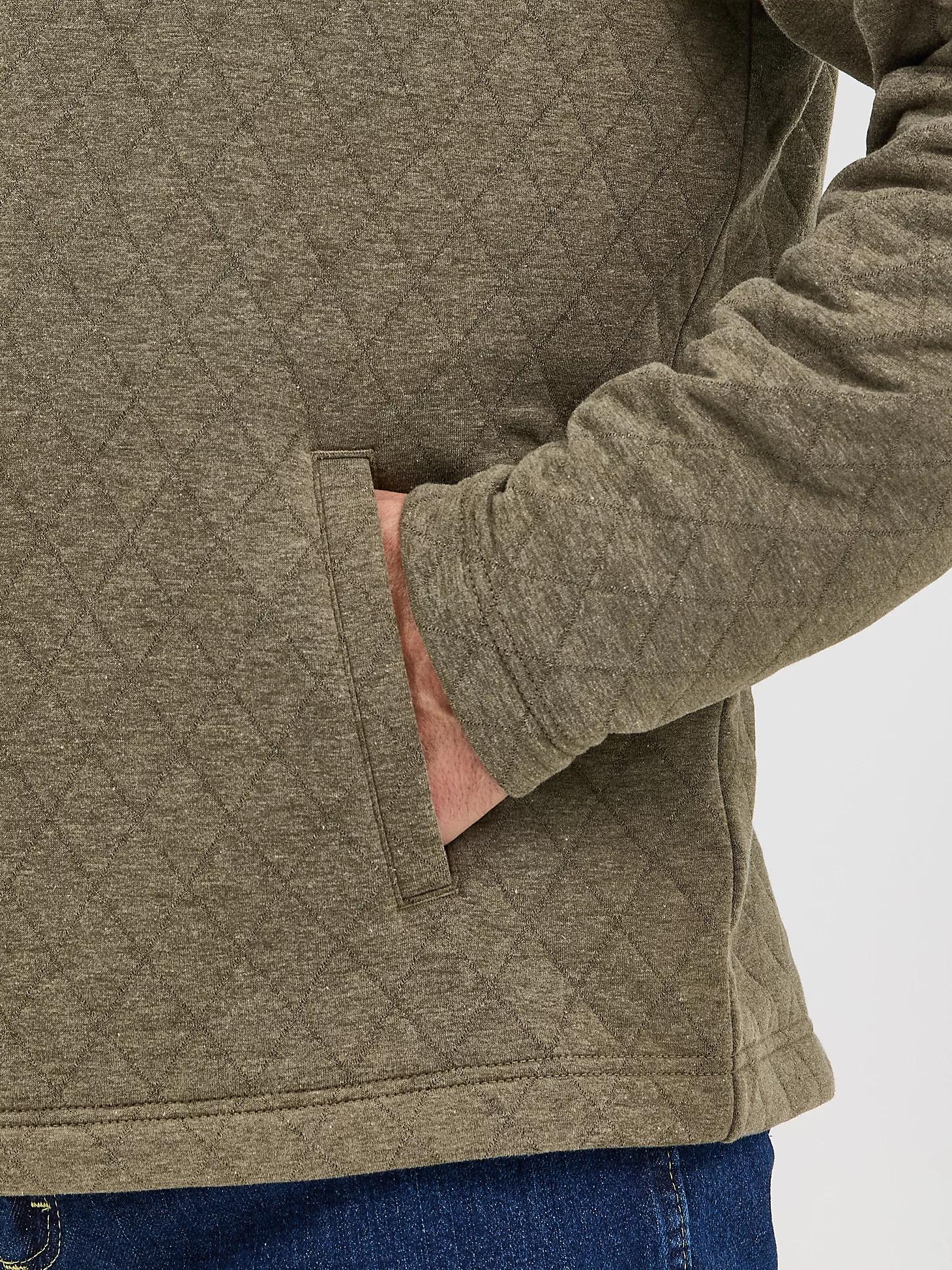 Men's George Strait Quarter-Zip Quilted Pullover in Olive Product Image