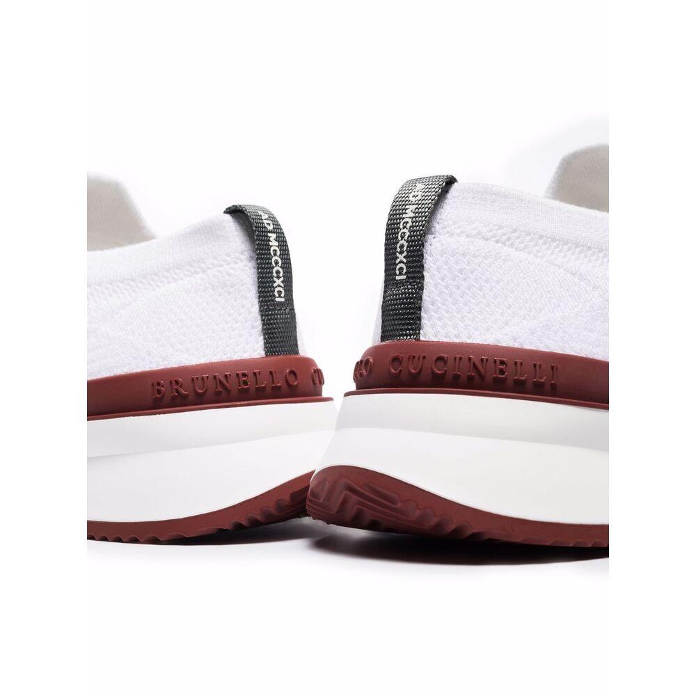 BRUNELLO CUCINELLI Cotton Knit Runners In White Product Image