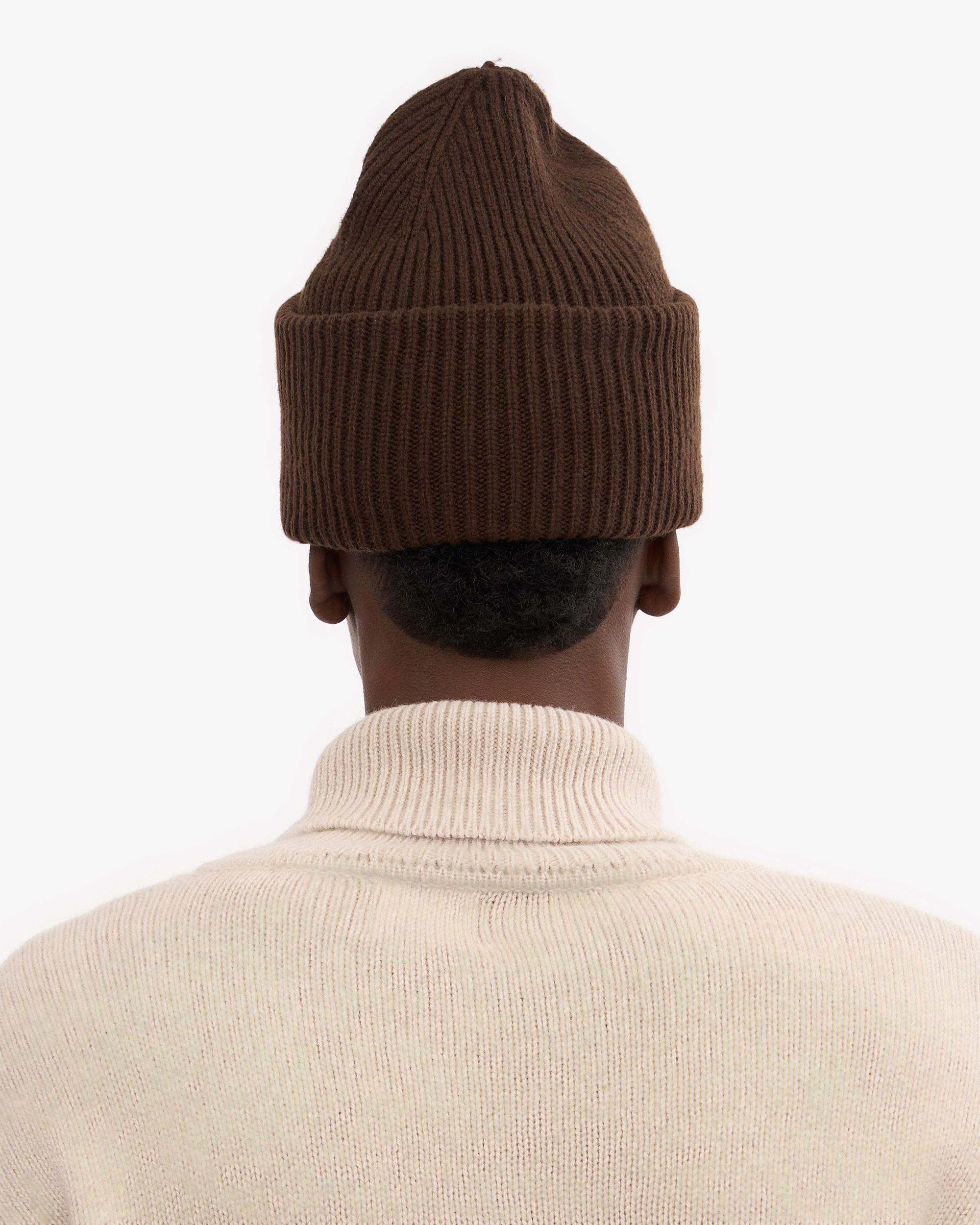 Merino Wool Hat - Coffee Brown Product Image