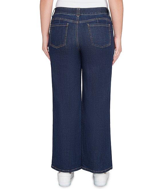 Ruby Rd. Wide-Leg Pull-On Denim Jeans Product Image